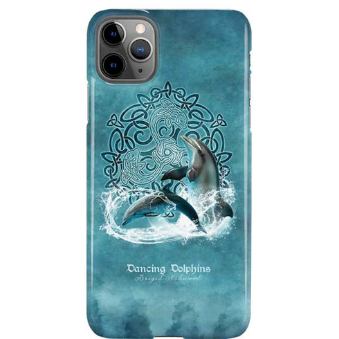 Dolphin Celtic Knot by Brigid Ashwood iPhone Cases